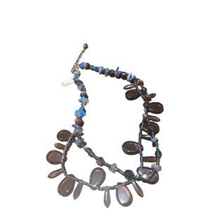 ANAT Dark & light Purple Beaded Necklace